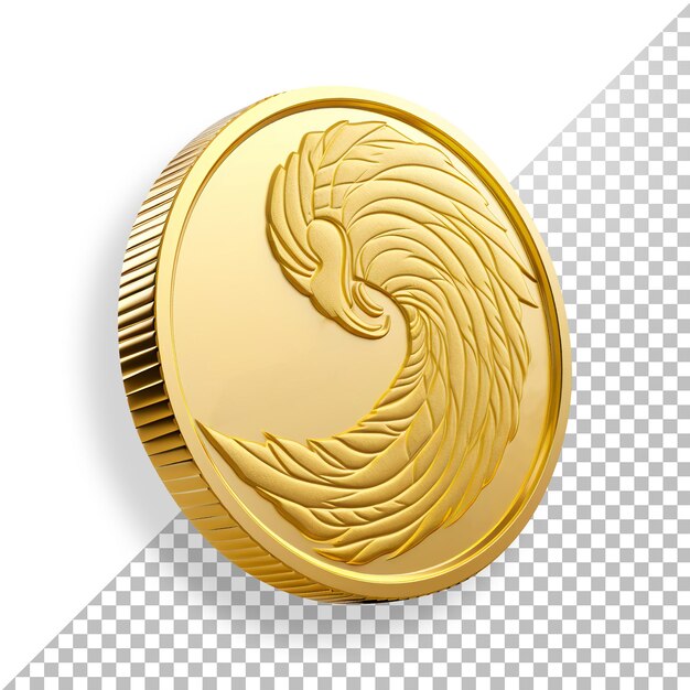 PSD moeda de ouro 3d