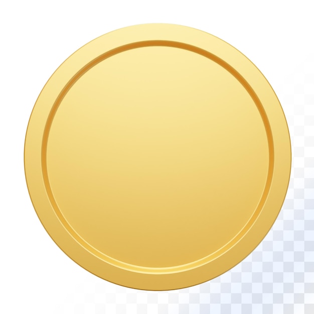 PSD moeda de ouro de renderização 3d