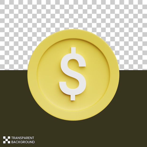 Moeda visual 3d para composição