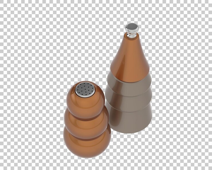 PSD moedor de sal isolado em fundo transparente ilustração de renderização 3d