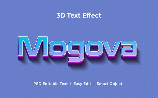 mogova 3d text style effect mockup template premium