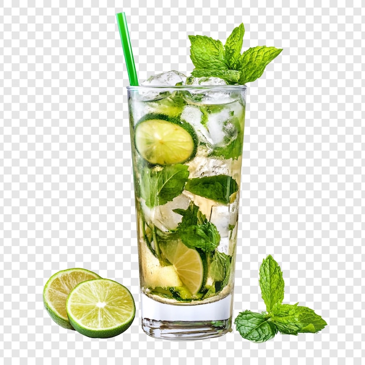 PSD mojito refrescante con lima y menta