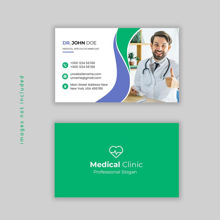 PSD molde moderno do cartão de visita médica