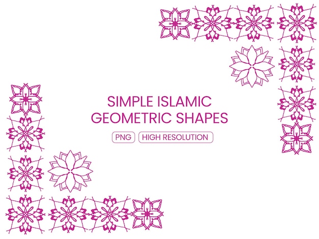 PSD moldura geométrica simples com design de arte de linha de flores