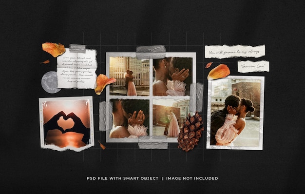 Molduras de filme de fotos de amor de casal Moodboard Moodboard