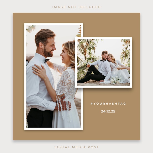 Molduras para fotos de casamento PSD