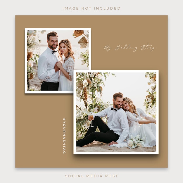 Molduras para fotos de casamento PSD