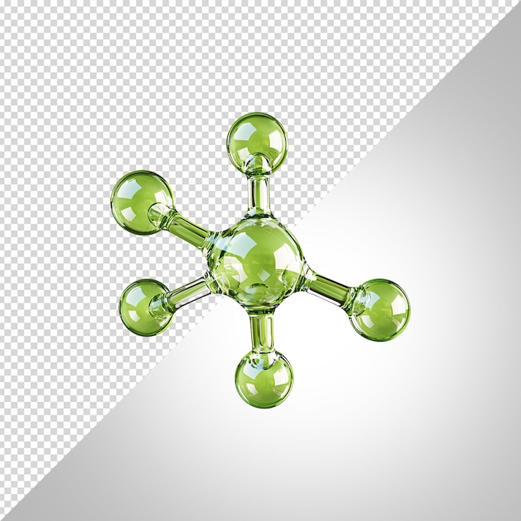 PSD molécula 3d en un fondo transparente