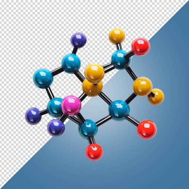 PSD molekulare modellierung isoliert auf weiß