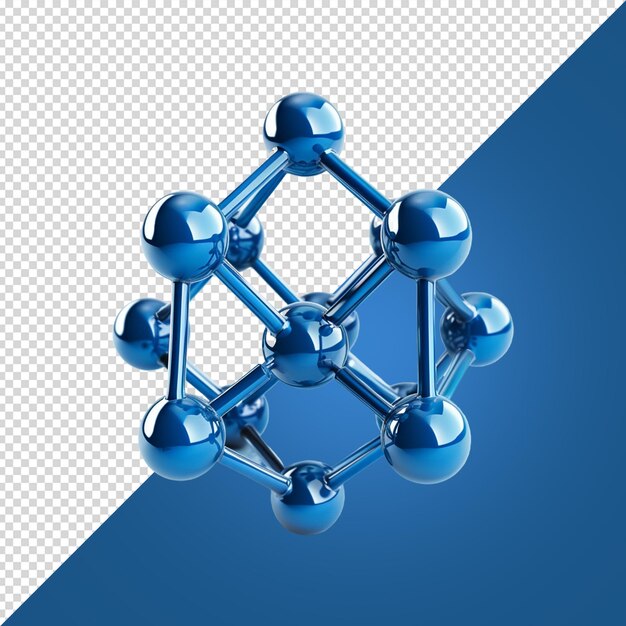 PSD molekulare modellierung isoliert auf weißem hintergrund