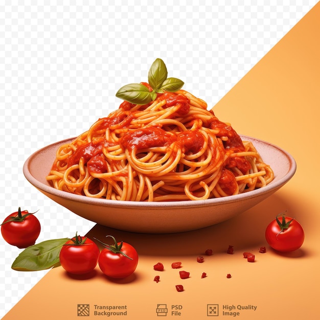 PSD molho de tomate picante no espaguete italiano