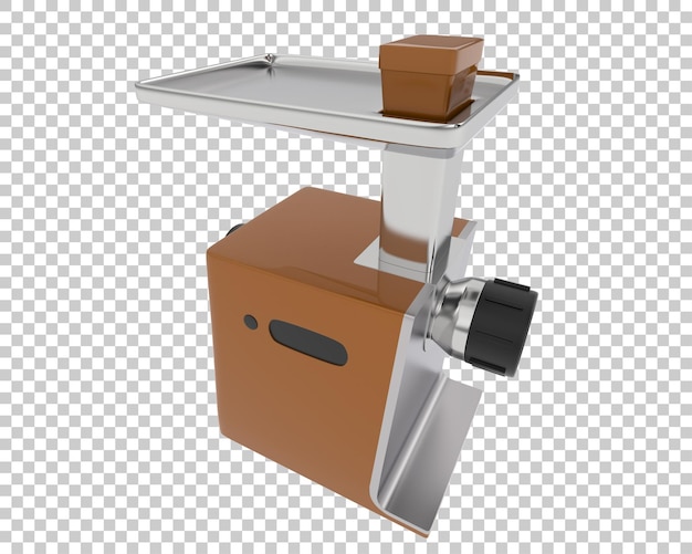 Molinillo de carne aislado en el fondo Ilustración de renderización 3D