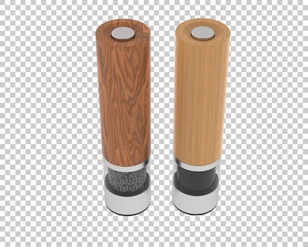 Un molinillo de sal aislado en un fondo transparente Ilustración de renderización 3D