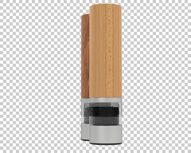 Un molinillo de sal aislado en un fondo transparente Ilustración de renderización 3D