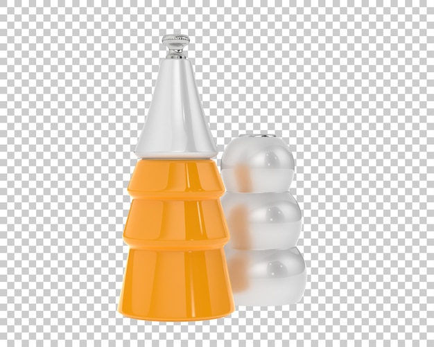 Un molinillo de sal aislado en un fondo transparente Ilustración de renderización 3D