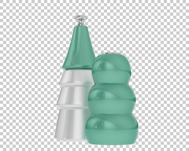 Un molinillo de sal aislado en un fondo transparente Ilustración de renderización 3D