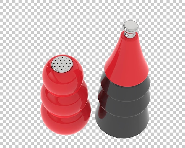 Un molinillo de sal aislado en un fondo transparente Ilustración de renderización 3D