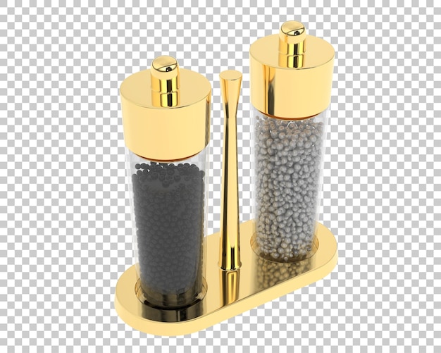 Un molinillo de sal aislado en un fondo transparente Ilustración de renderización 3D