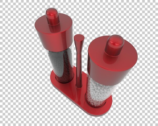 Un molinillo de sal aislado en un fondo transparente Ilustración de renderización 3D
