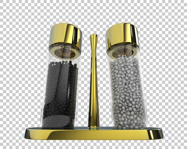 Un molinillo de sal aislado en un fondo transparente Ilustración de renderización 3D