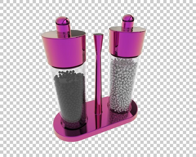 Un molinillo de sal aislado en un fondo transparente Ilustración de renderización 3D