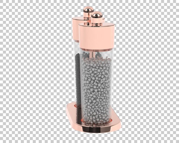 Un molinillo de sal aislado en un fondo transparente Ilustración de renderización 3D
