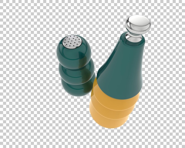 Un molinillo de sal aislado en un fondo transparente Ilustración de renderización 3D