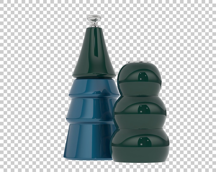 PSD un molinillo de sal aislado en un fondo transparente ilustración de renderización 3d