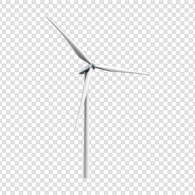 Molino de viento aislado sobre un fondo transparente