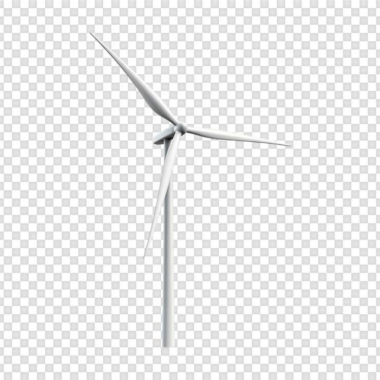 PSD molino de viento aislado sobre un fondo transparente