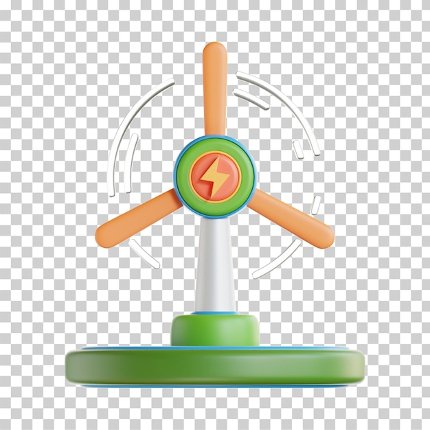 Molino de viento Ilustración 3D
