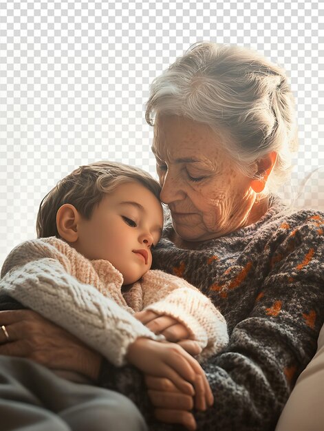 Momentos alegres abuela y nieto juntos