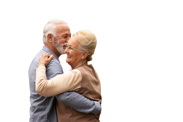 PSD moments tendres d'un couple de personnes âgées