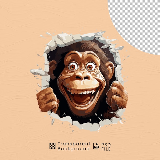 Mon Singe Drôle Sur Un Fond Transparent