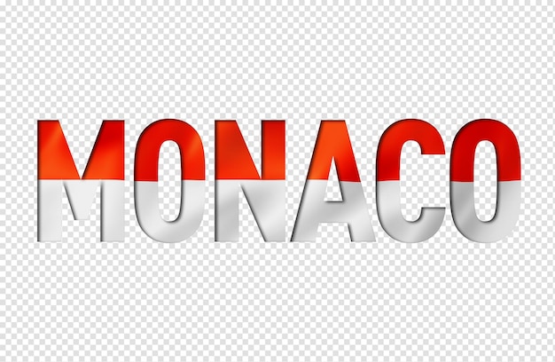 Monaco flagge textschrift