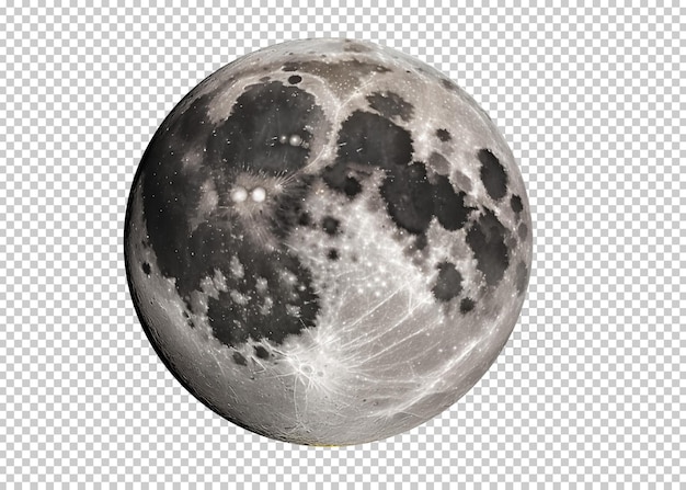 PSD mond isolierter transparenter hintergrund