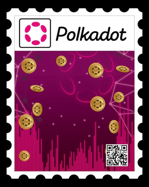 Moneda criptográfica Timbre digital Polkadot