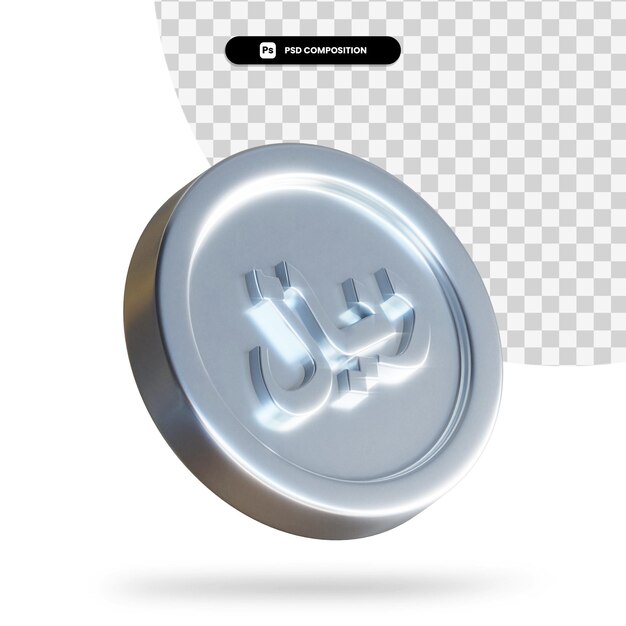 Moneda moneda renderizado 3d aislado