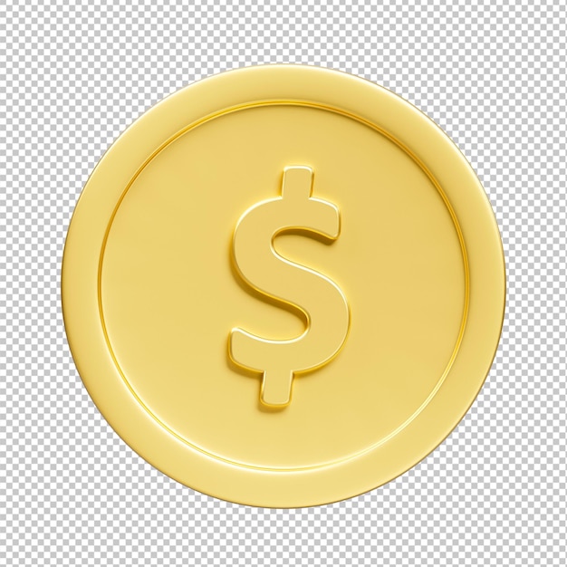 Moneda de oro 3d ilustración