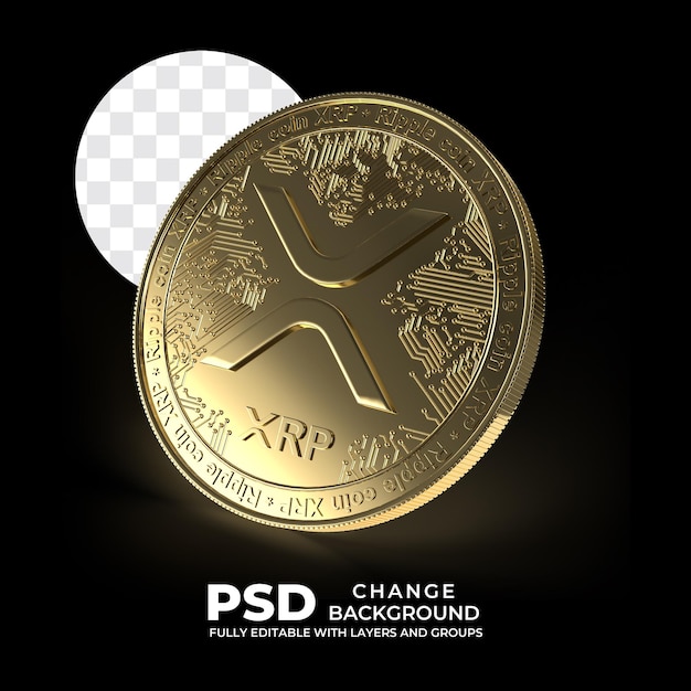Moneda de oro de la criptomoneda XRP