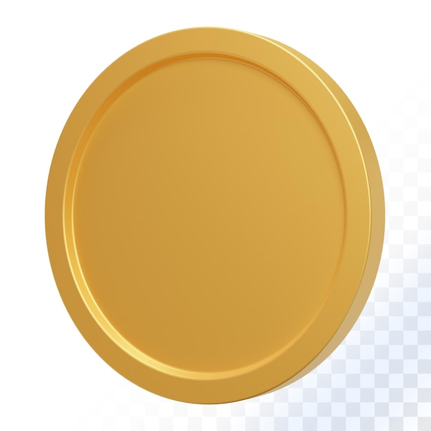 Moneda de oro de renderizado 3D