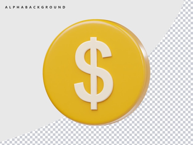 una moneda de oro con un signo de dólar en ella