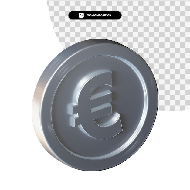 Moneda renderizado 3d aislado