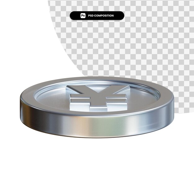 Moneda renderizado 3d aislado