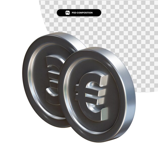 Moneda renderizado 3d aislado