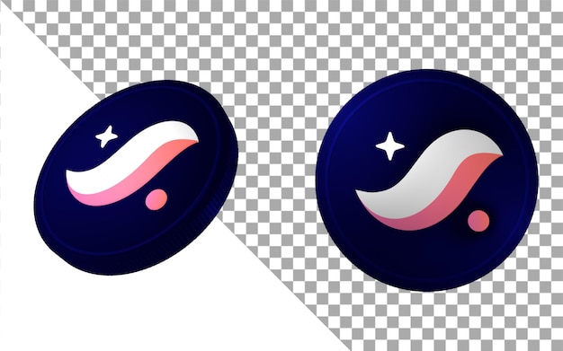 Moneda de renderizado 3d StarkNet STRK