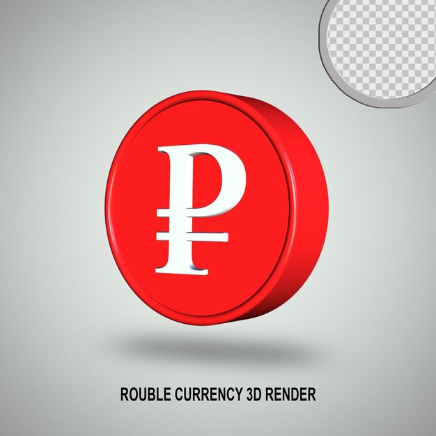 PSD moneda de renderizado 3d