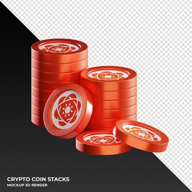 La moneda solar SXP apila la ilustración de representación 3D de la criptomoneda