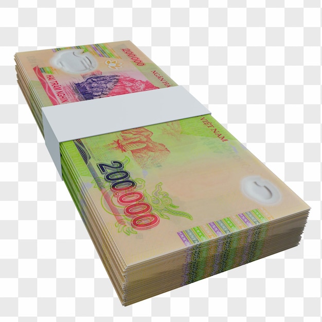 PSD moneda de vietnam dong 200.000: pila de billetes de vietnam vnd