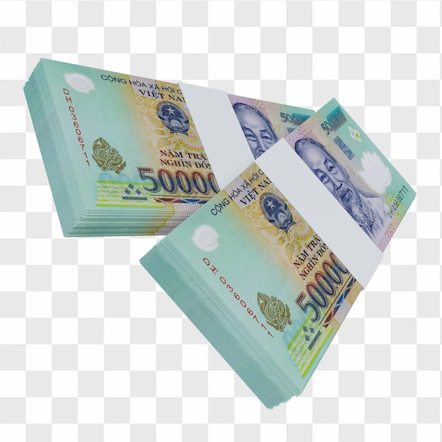 PSD moneda de vietnam dong 50.000: pila de billetes de vietnam vnd